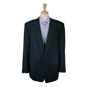 Solemare Maus & Hoffman Ravazzolo Dark Green Knit Woven Wool 2-Btn Blazer 50L